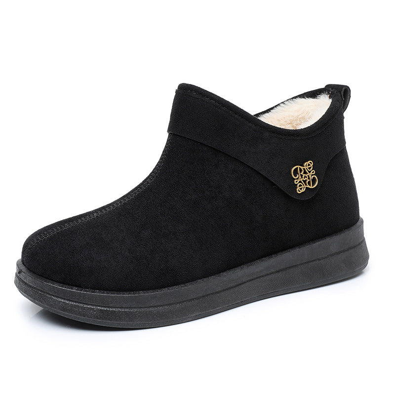 Damen Warmgefütterte Ankle Boots mit rutschfester Sohle Drune