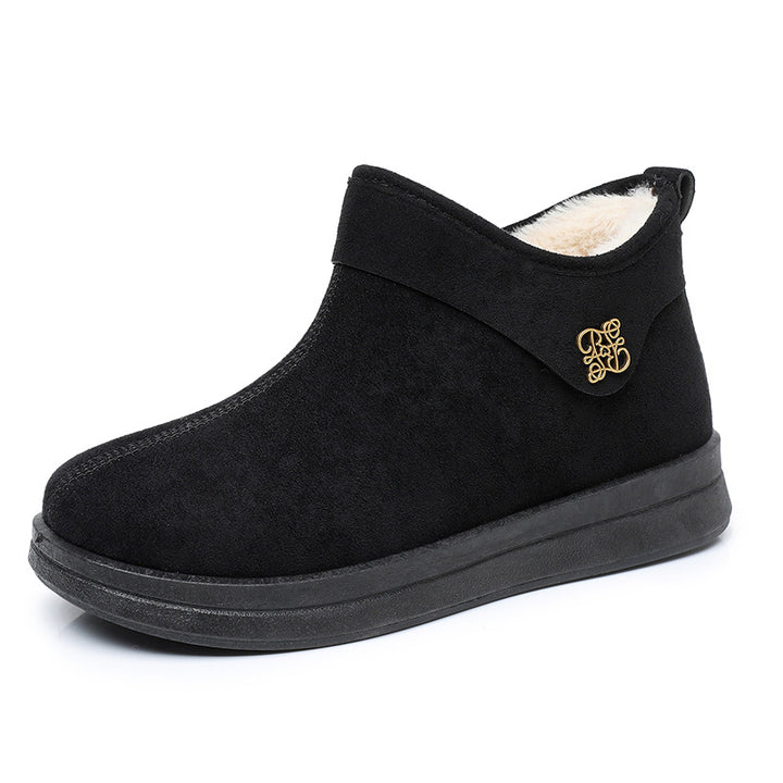 Damen Warmgefütterte Ankle Boots mit rutschfester Sohle Drune