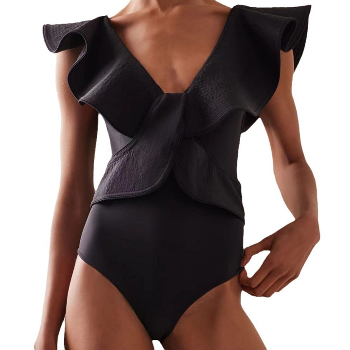 Damen Schwimmanzug mit Rüschendetails Drune
