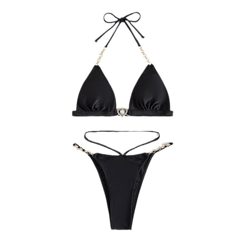 Damen Triangel-Bikini mit eleganten Schmuckdetails Drune