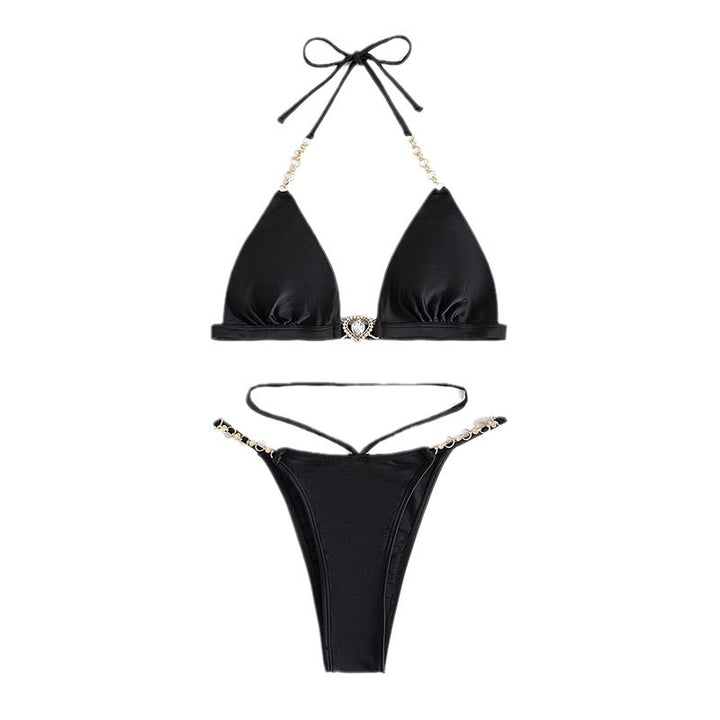 Damen Triangel-Bikini mit eleganten Schmuckdetails Drune