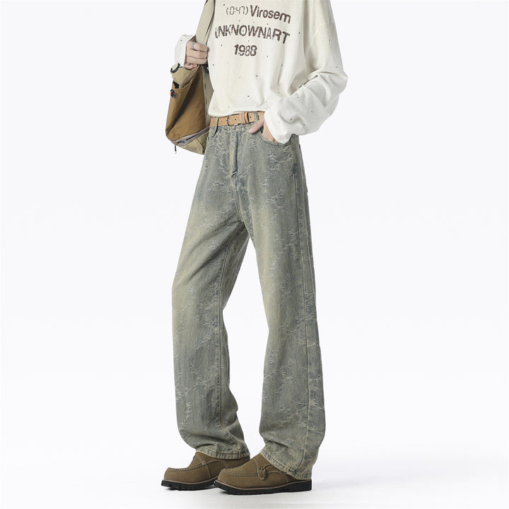 Herren Weite Jeans mit einzigartigem Muster und hohem Tragekomfort Drune