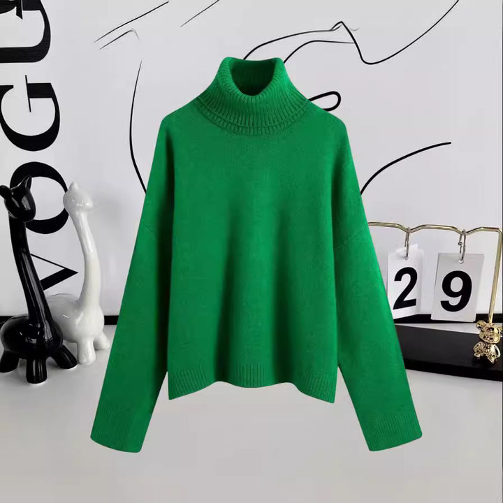 Damen Kuscheliger Rollkragenpullover aus hochwertiger Wolle Drune