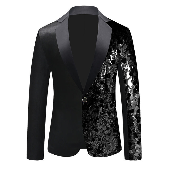 Damen Glitzernder Sequin Blazer mit elegantem Schalkragen Drune