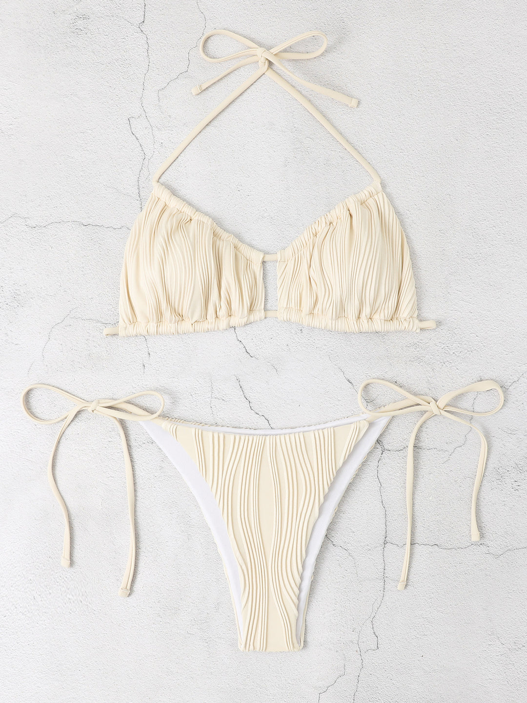 Damen Triangel-Bikini-Set mit raffinierten Rüschendetails Drune