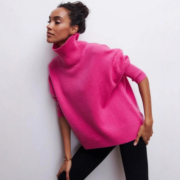 Damen kuscheliger Rollkragenpullover Drune
