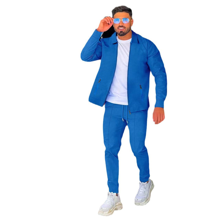 Herren eleganter und bequemer Sportanzug mit strukturierter Oberfläche Drune