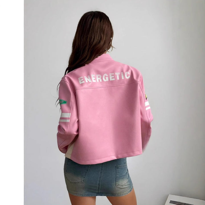 Damen Sportliche Kurzjacke mit detailreichen Applikationen Drune