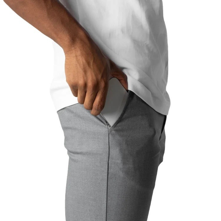 Herren Chinohose mit slim fit Schnitt und elastischem Bund Drune