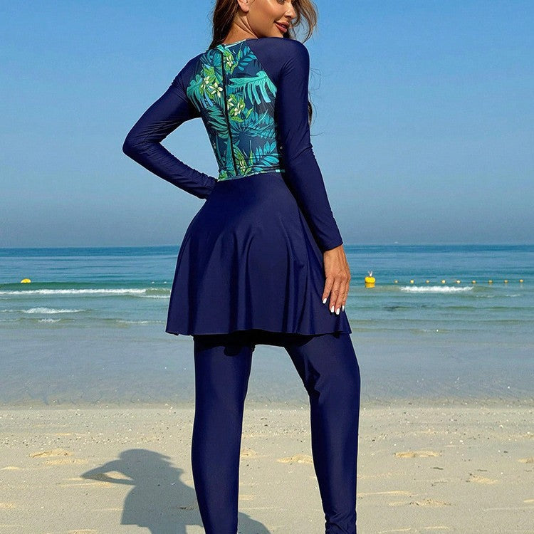 Damen Sportlicher Bademode-Einteiler mit schickem Skirt Drune