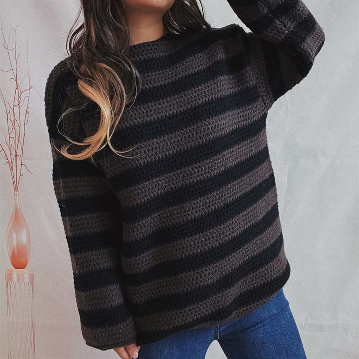 Drune | Gestreifter Strickpullover mit Modernem Stil