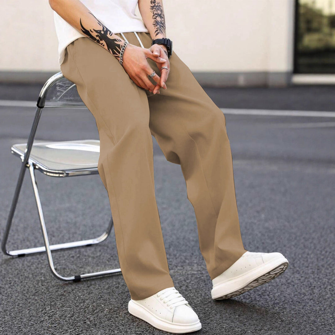 Herren modische Freizeithose mit weiter Passform und elastischem Bund Drune