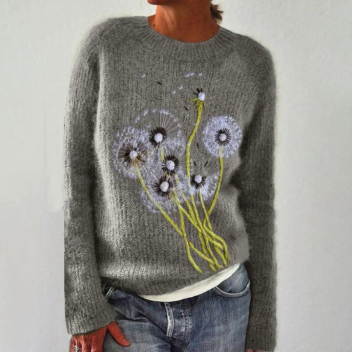 Damen kuscheliger Pullover mit festlichem Motiv Drune
