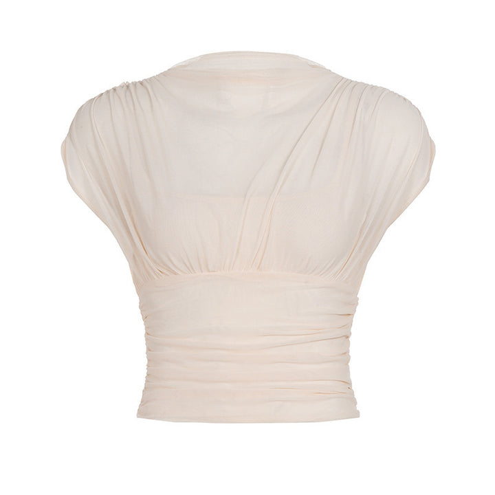 Damen Elegantes Wickeloberteil mit sanften Rüschendetails und komfortablem Schnitt Drune