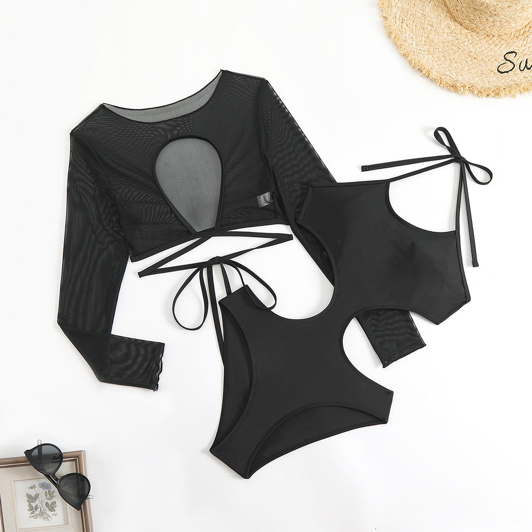 Damen Bikini-Set mit transparentem Oberteil und innovativem Schnitt Drune