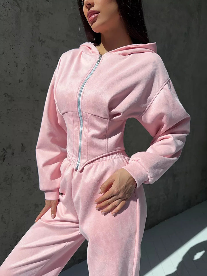 Damen modischer Jumpsuit mit tailliertem Design und innovativem Reißverschluss Drune