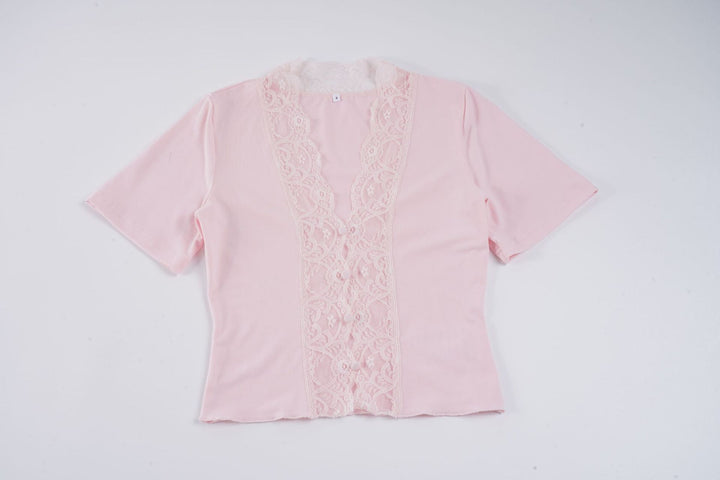 Damen Elegantes Spitzenoberteil mit feinem Schnitt Drune