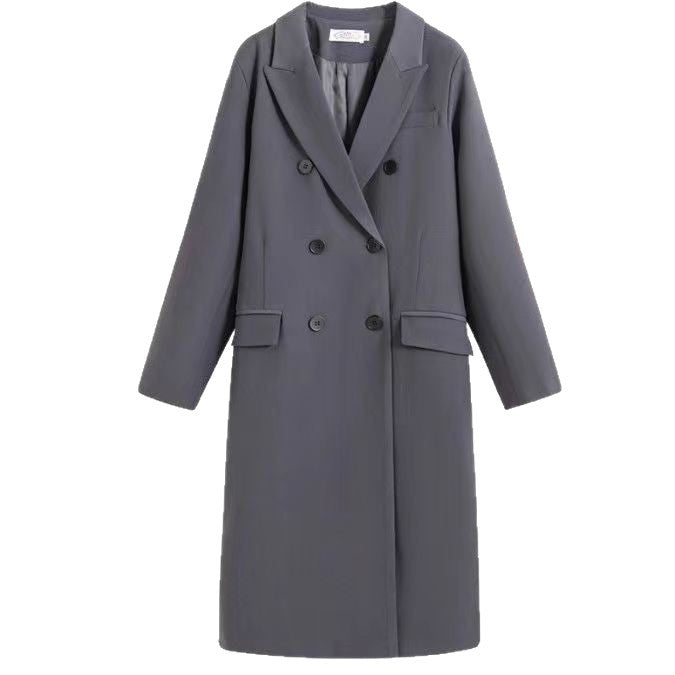 Damen Eleganter und taillierter Doppelreiher-Mantel Drune