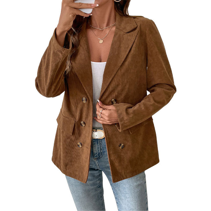 Damen strukturierte Cord-Blazerjacke Drune