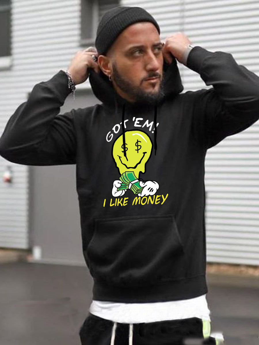 Herren Kapuzenpullover mit kreativem Grafikdesign Drune