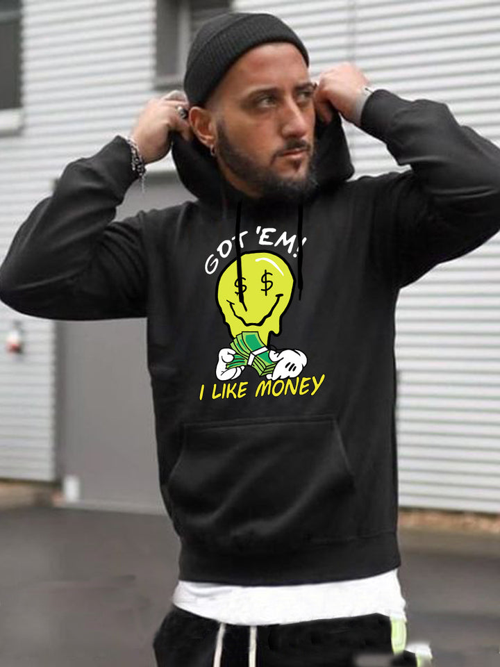 Herren Kapuzenpullover mit kreativem Grafikdesign Drune