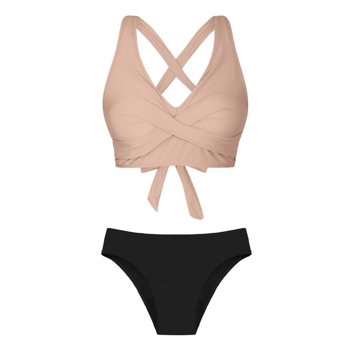 Damen Zweiteiliger Badeanzug mit floralem Design Drune