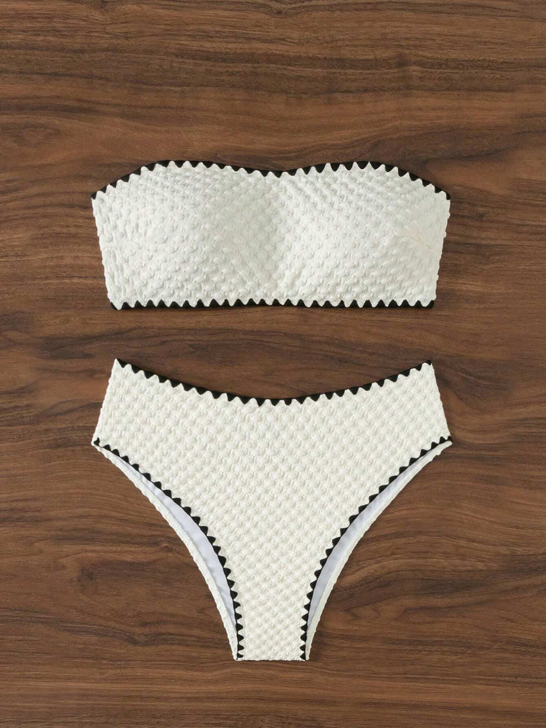 Damen Bandeau-Bikini mit strukturierter Oberfläche Drune
