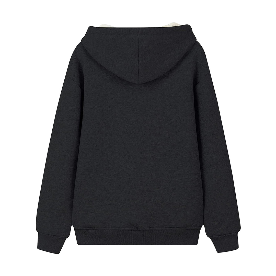 Damen Kuscheliger Hoodie mit Fleece-Innenfutter und Kängurutasche Drune