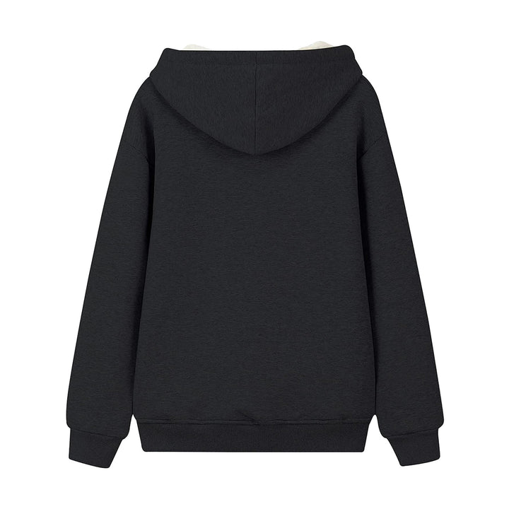 Damen Kuscheliger Hoodie mit Fleece-Innenfutter und Kängurutasche Drune