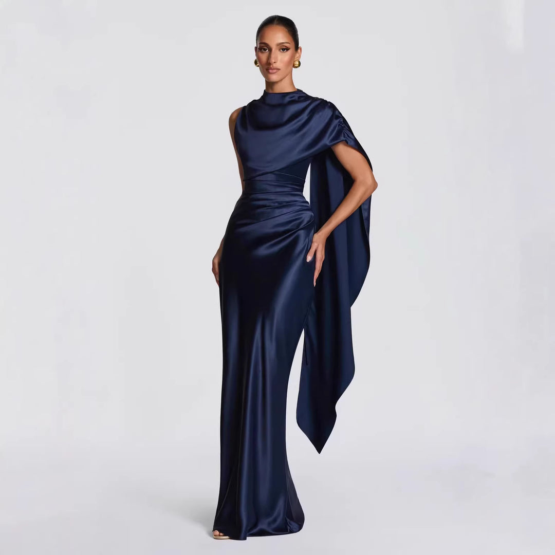 Damen Langarm Abendkleid Drune