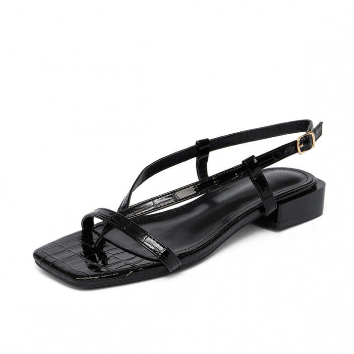 Damen Riemchen-Sandalen mit verstellbaren Riemen und blockiertem Absatz Drune