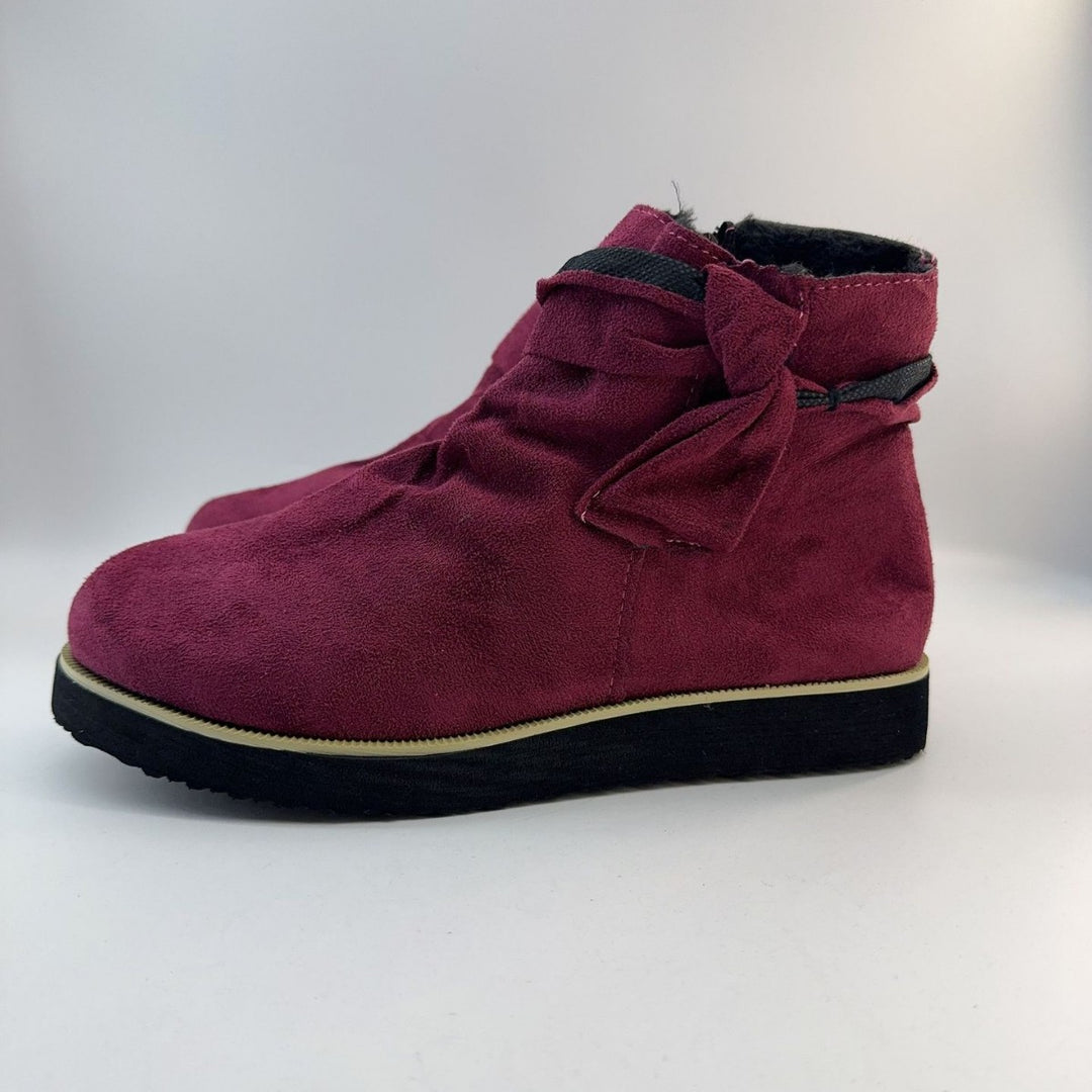Damen Wedge-Stiefeletten mit geschmackvollem Falten-Design und rutschfester Sohle Drune