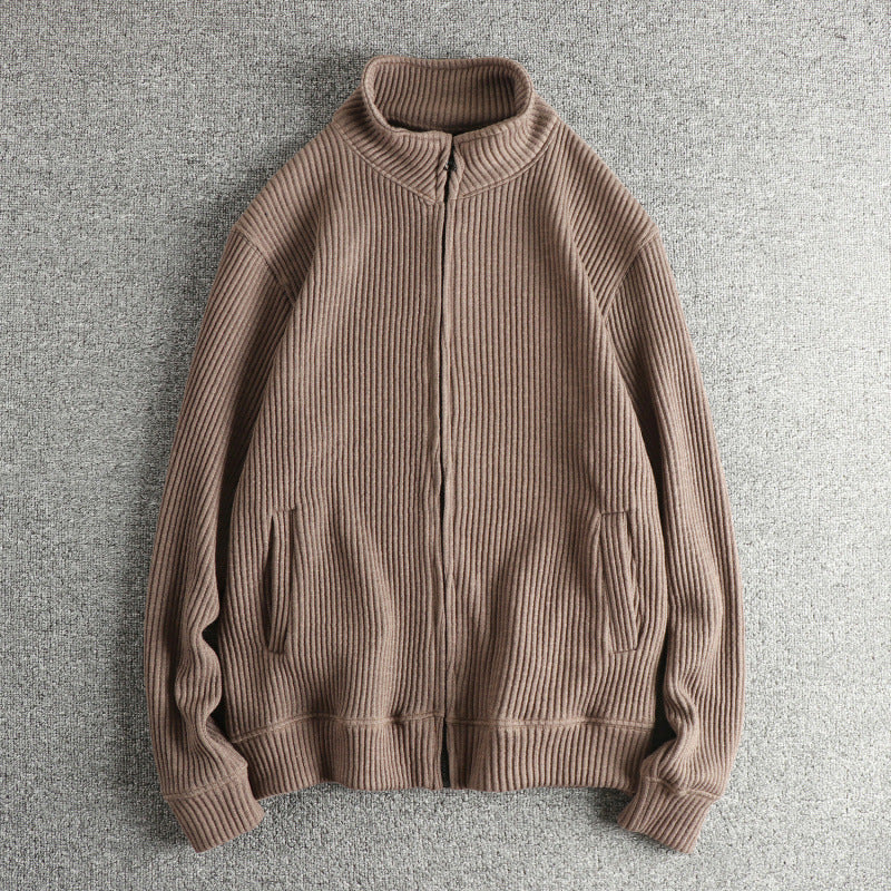Damen Strickjacke mit hohem Kragen und praktischen Taschen Drune