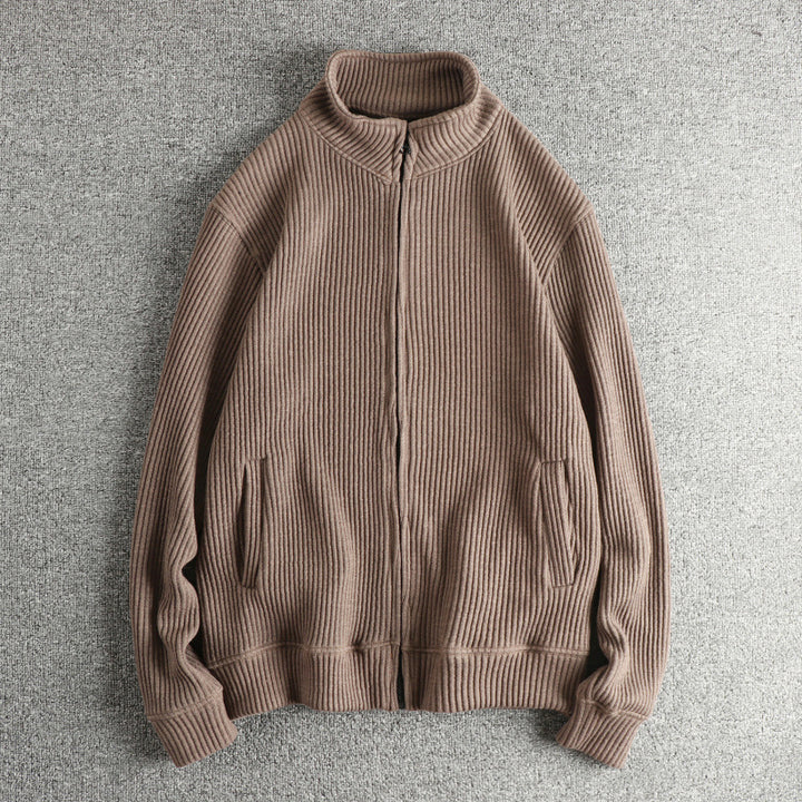 Damen Strickjacke mit hohem Kragen und praktischen Taschen Drune