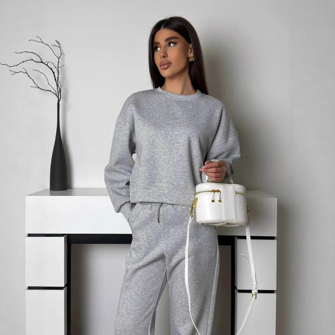 Damen Komfortables Sweatset mit lässiger Passform und hohen Bündchen Drune