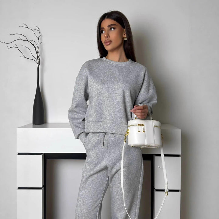 Damen Komfortables Sweatset mit lässiger Passform und hohen Bündchen Drune