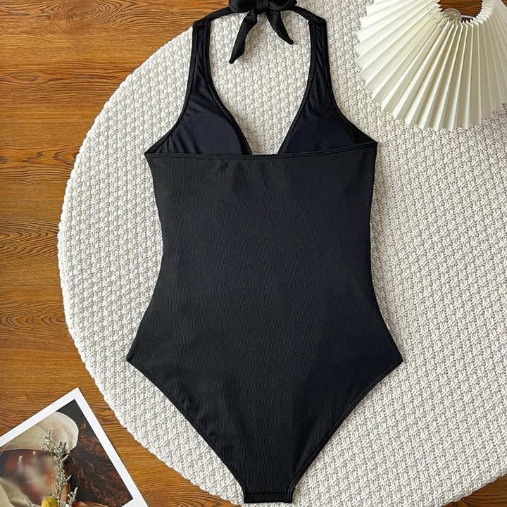 Damen eleganter Badeanzug mit raffiniertem Wickeldesign Drune