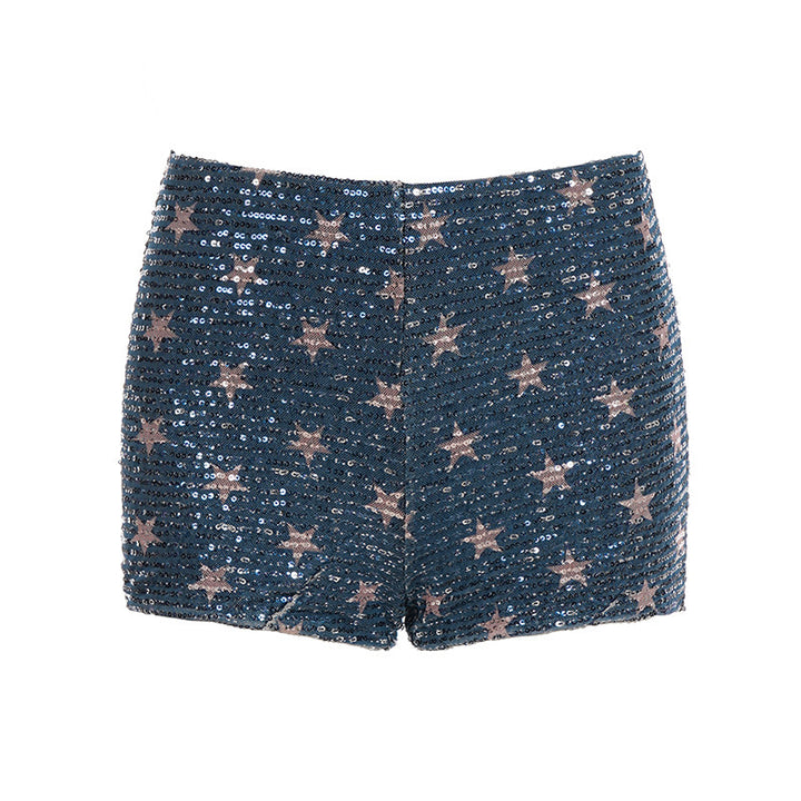Damen Glitzernde Sternen-Shorts Drune