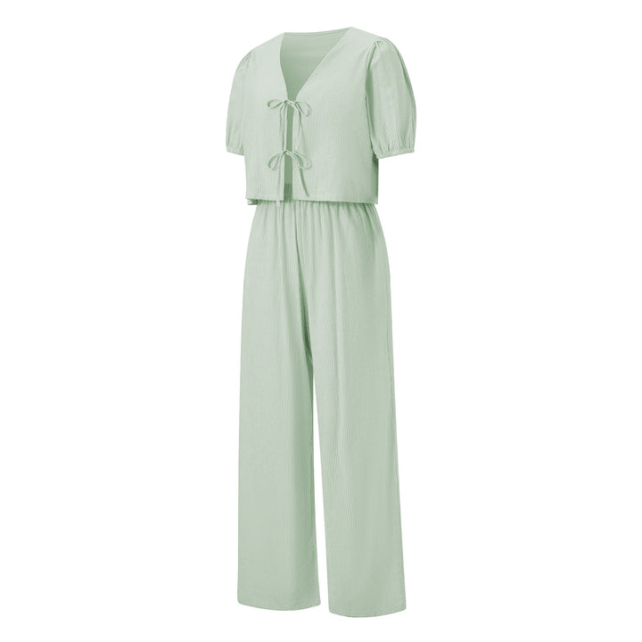 Damen luftiges Sommer-Jumpsuit mit Raffung Drune