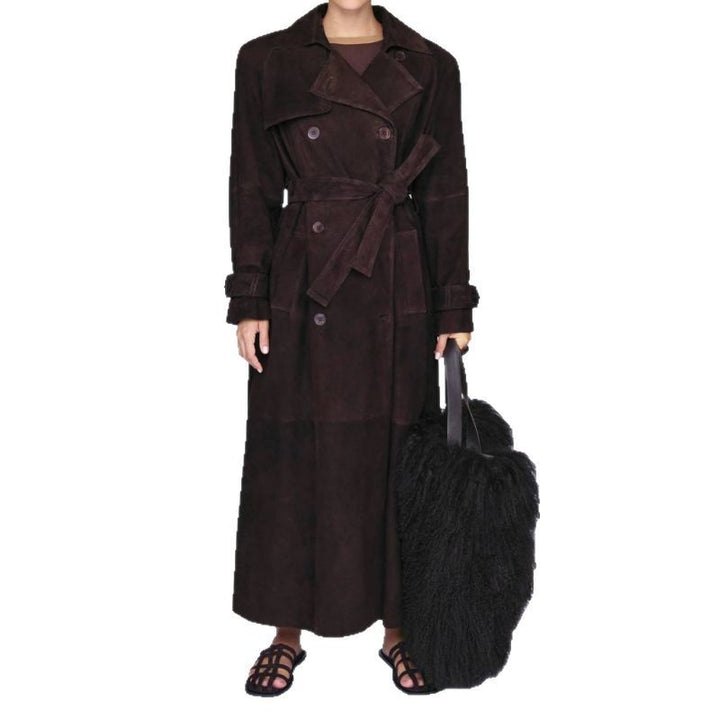 Damen Trenchcoat aus weichem Wildleder Drune