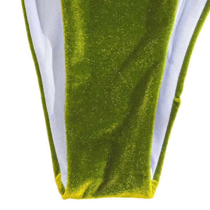 Damen Triangel-Bikini mit verstellbaren Trägern und luxuriösem Samt-Design Drune