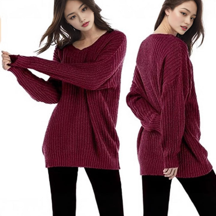Damen Grobstrickpullover mit weitem Schnitt und lässigem Tragekomfort Drune
