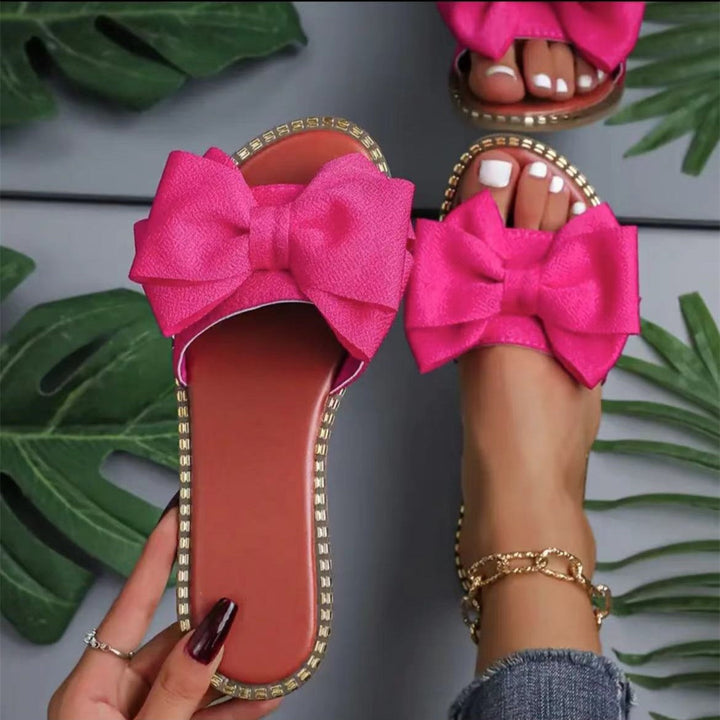 Damen Sommer-Slipper mit dekorativen Schleifenapplikationen und ergonomischer Fußbettung Drune