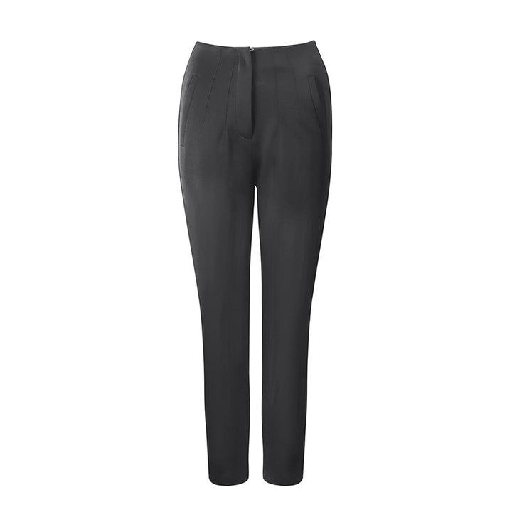 Damen elegante Anzughose mit hohen Bund und schmalem Bein Drune