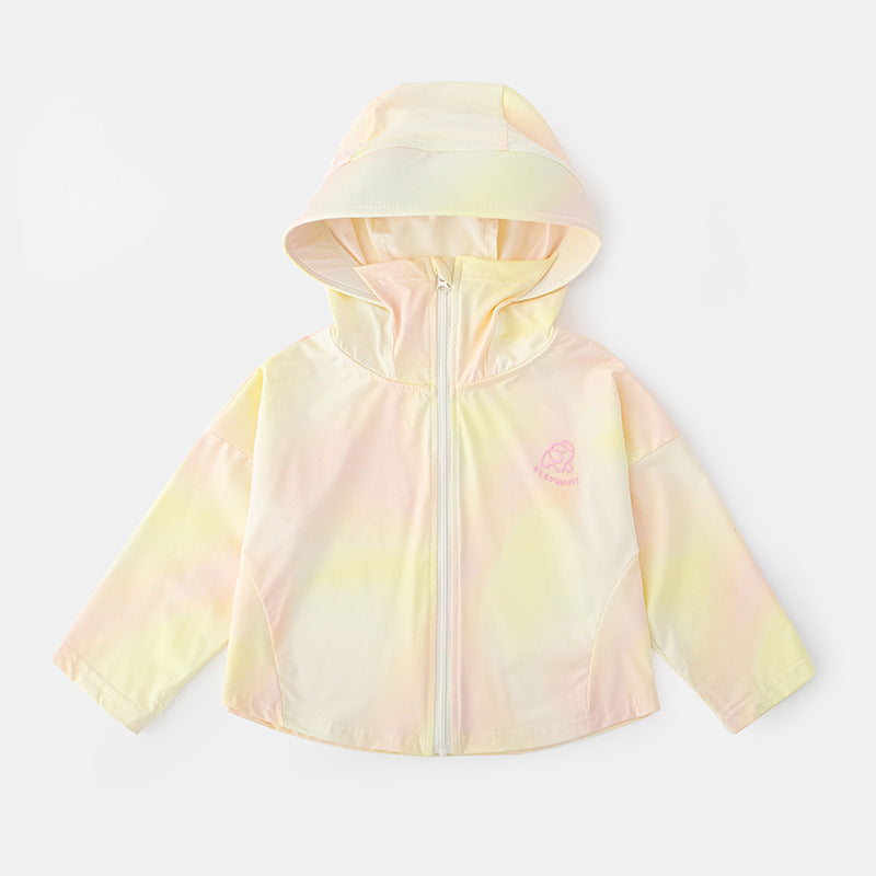 Unisex nan leichte atmungsaktive Kinder Sonnenjacke mit Kapuze und UV Schutz  Drune