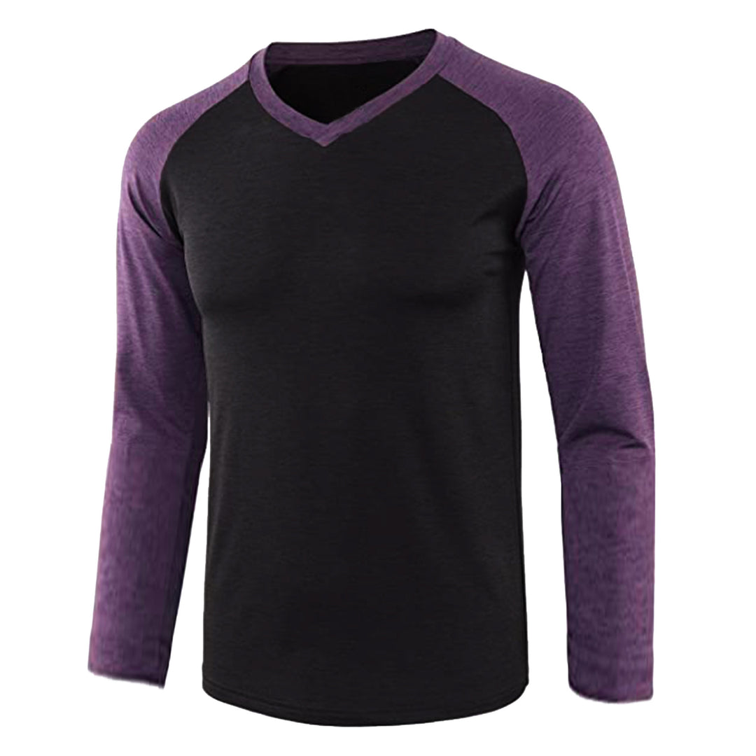 Damen lässiges Langarmshirt mit V-Ausschnitt und Raglanärmeln Drune