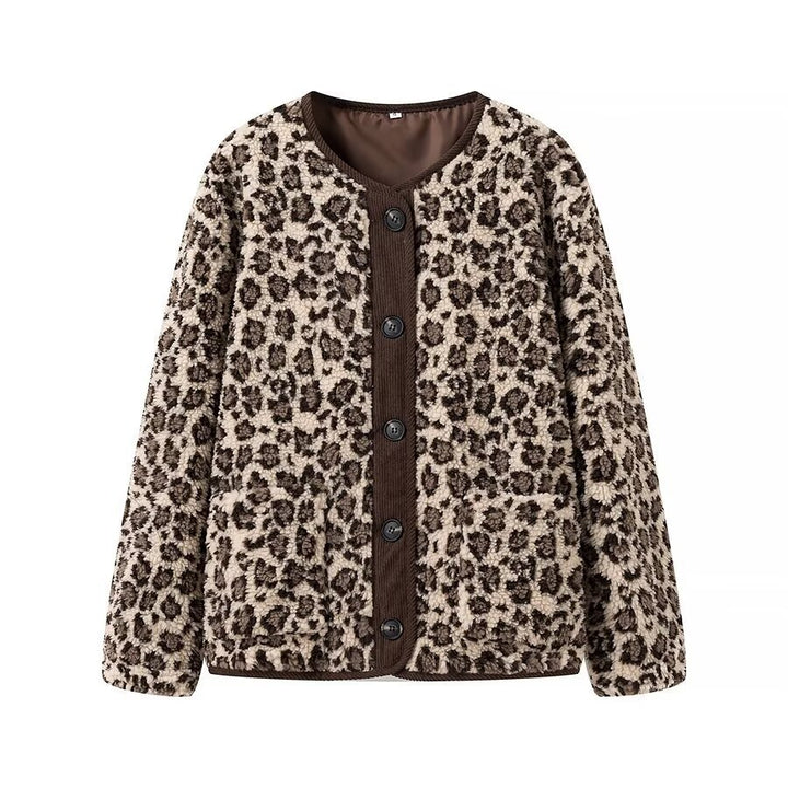 Damen Wärmeisolierte Leopardenmusterjacke Drune