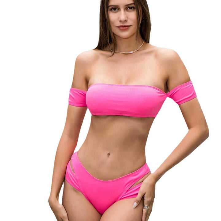 Damen Bandeau-Bikini-Set mit herausnehmbaren Trägern und eleganten Cut-Out-Details Drune