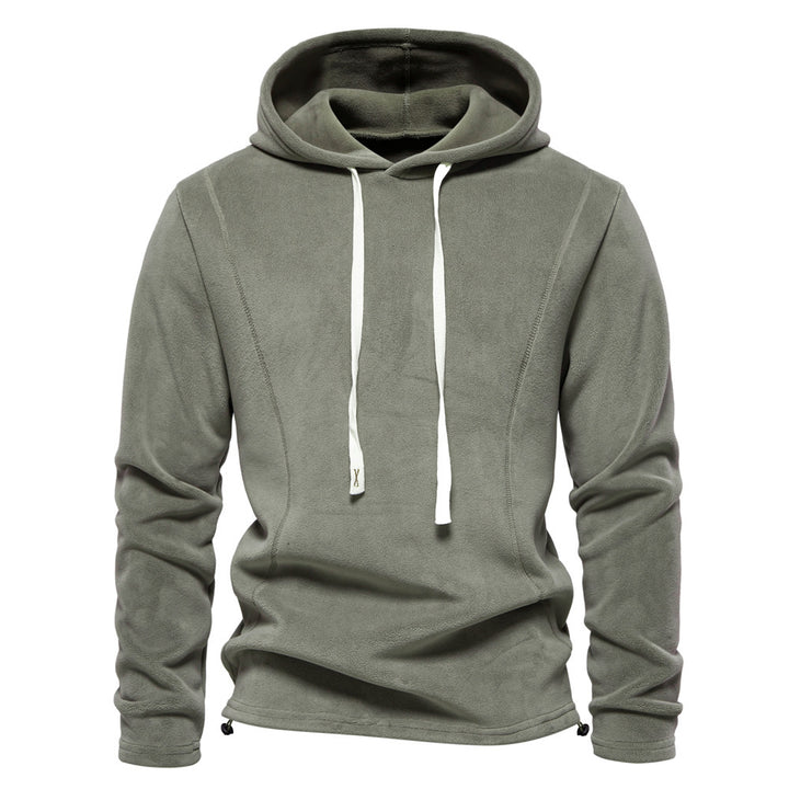 Herren nan leichter Fleece-Troyer mit Kurzreißverschluss und Stehkragen Drune