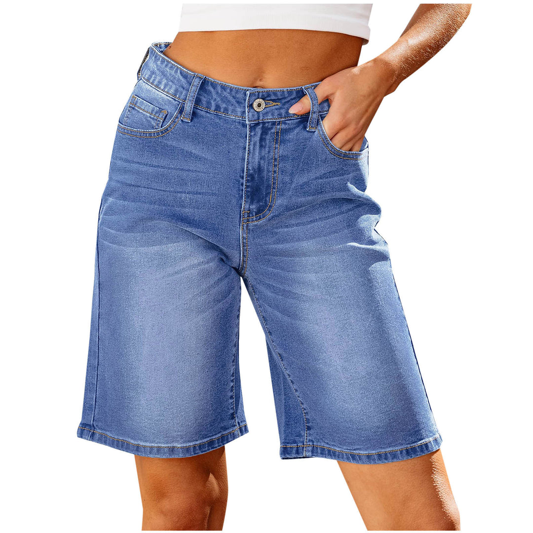 Damen Denim-Shorts mit lässigem Schnitt und lässigen Details Drune